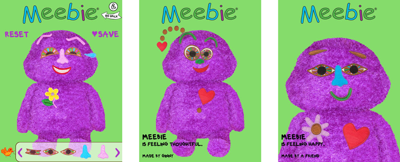 3 Meebie App screenshots